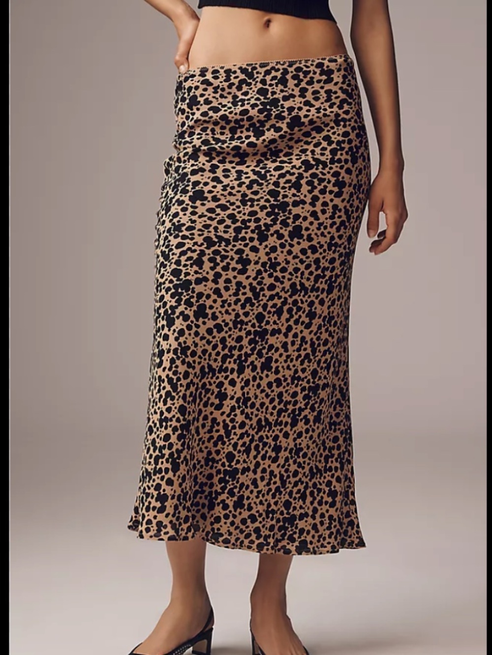 NWT Reformation x Anthropologie Layla Silk Leopard Print Midi Skirt Size 6